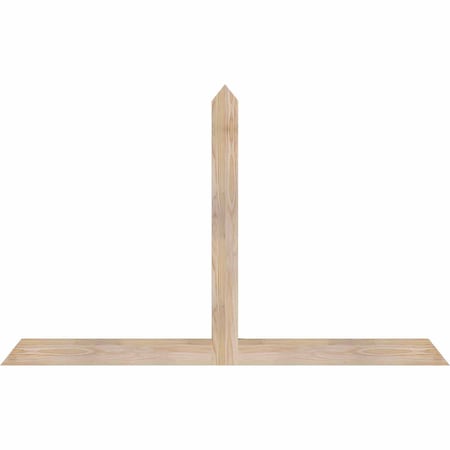 Ekena Millwork Portland Smooth Timber Gable Bracket, Douglas Fir, 60"W x 38"H x 1 1/2"D x 3 1/2"F, 15/12 Pitch GBW060X38X0204POR00SDF